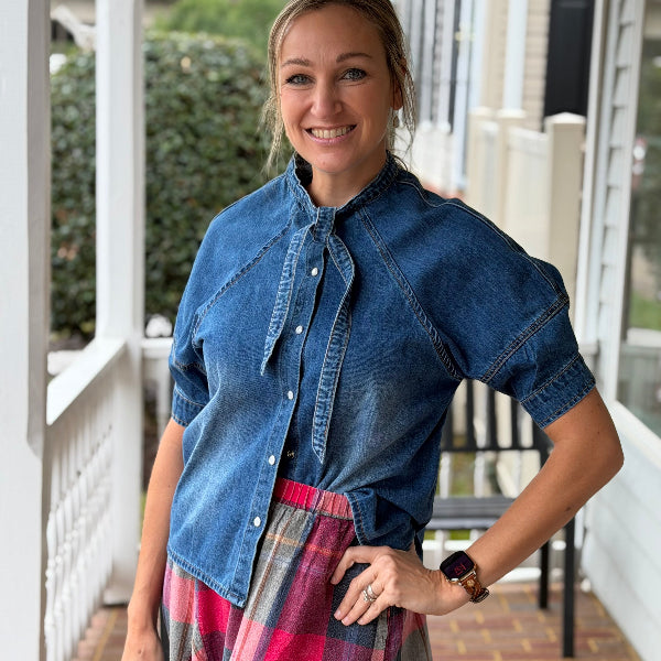 Denim top