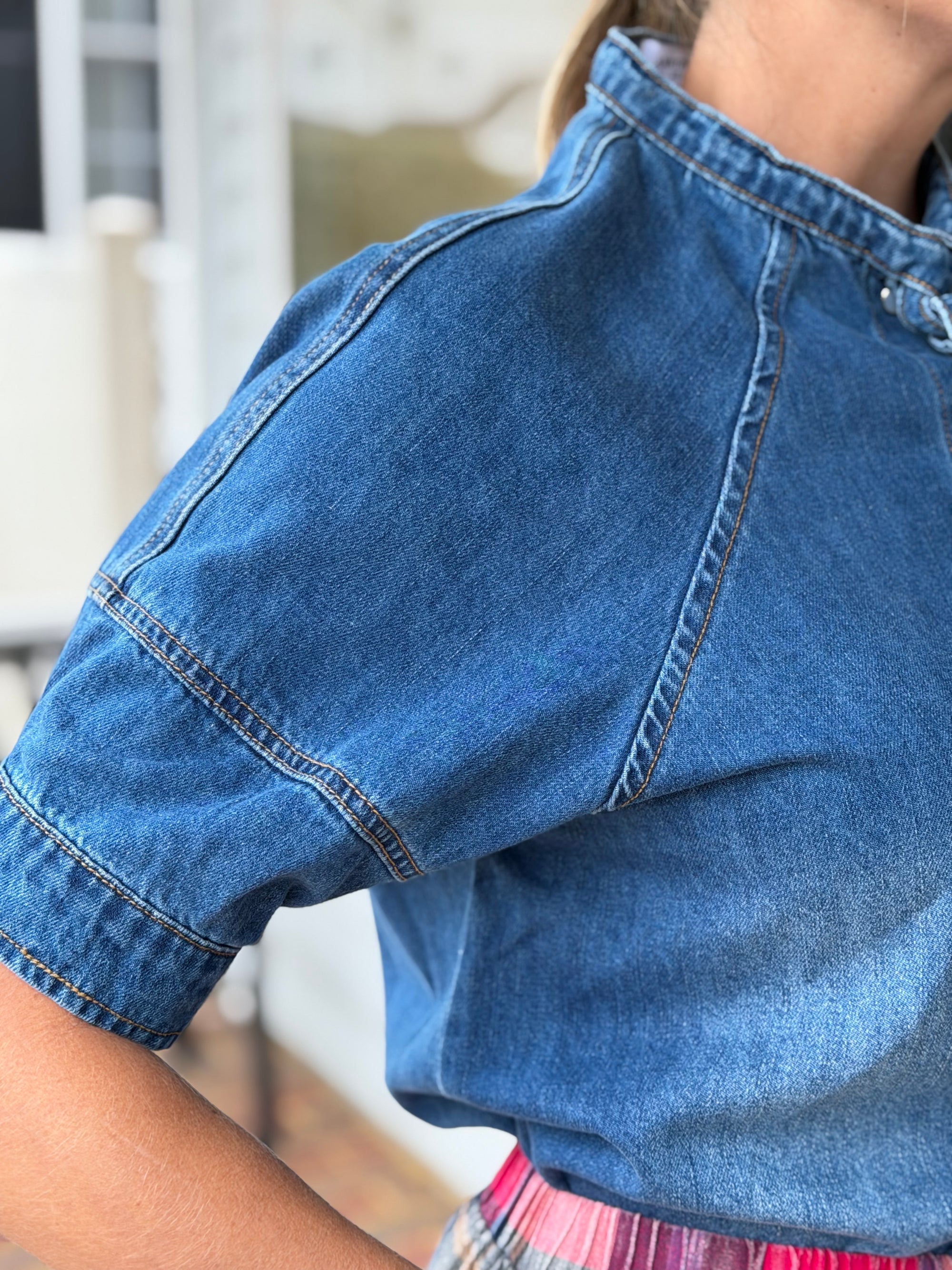 The Tie Denim Top