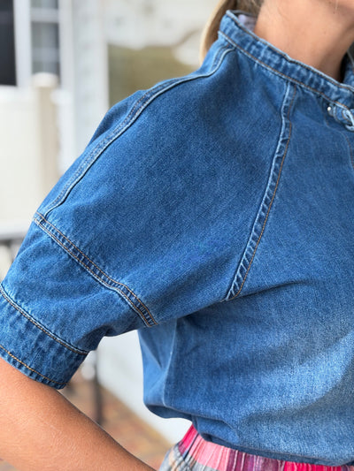 The Tie Denim Top