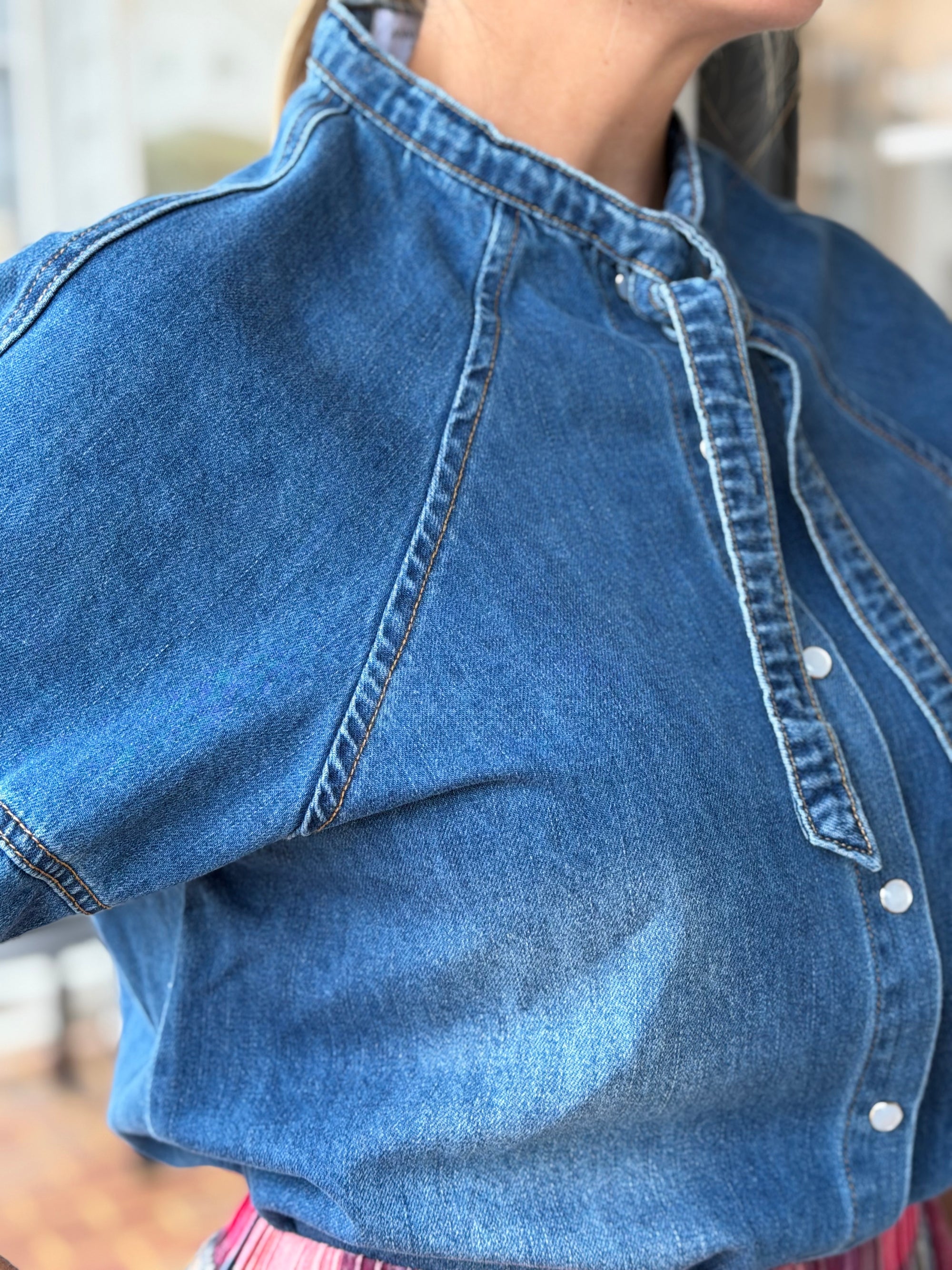 The Tie Denim Top