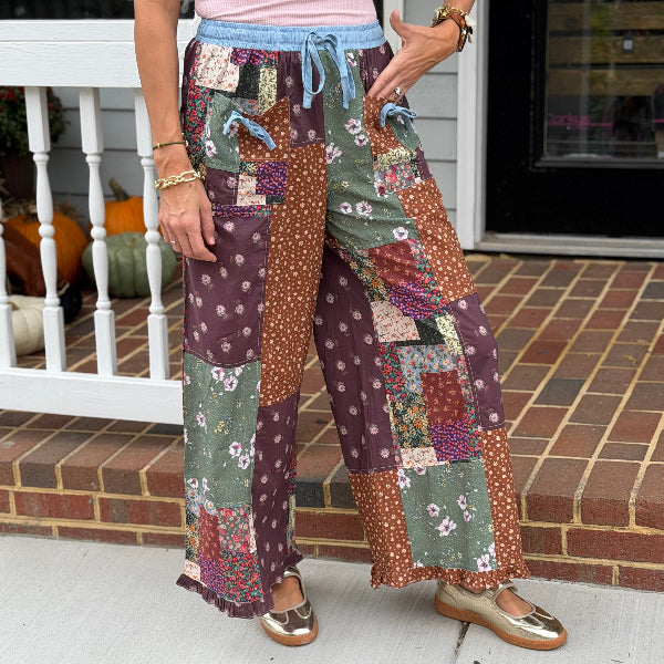 Patchwork Time Pant