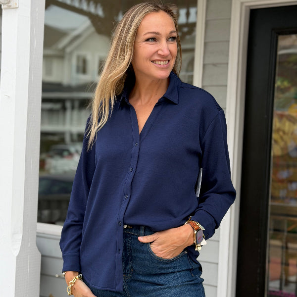Oversized Button Down-Spanx