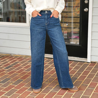 Spanx-360 Wide Leg Jeans-Petite