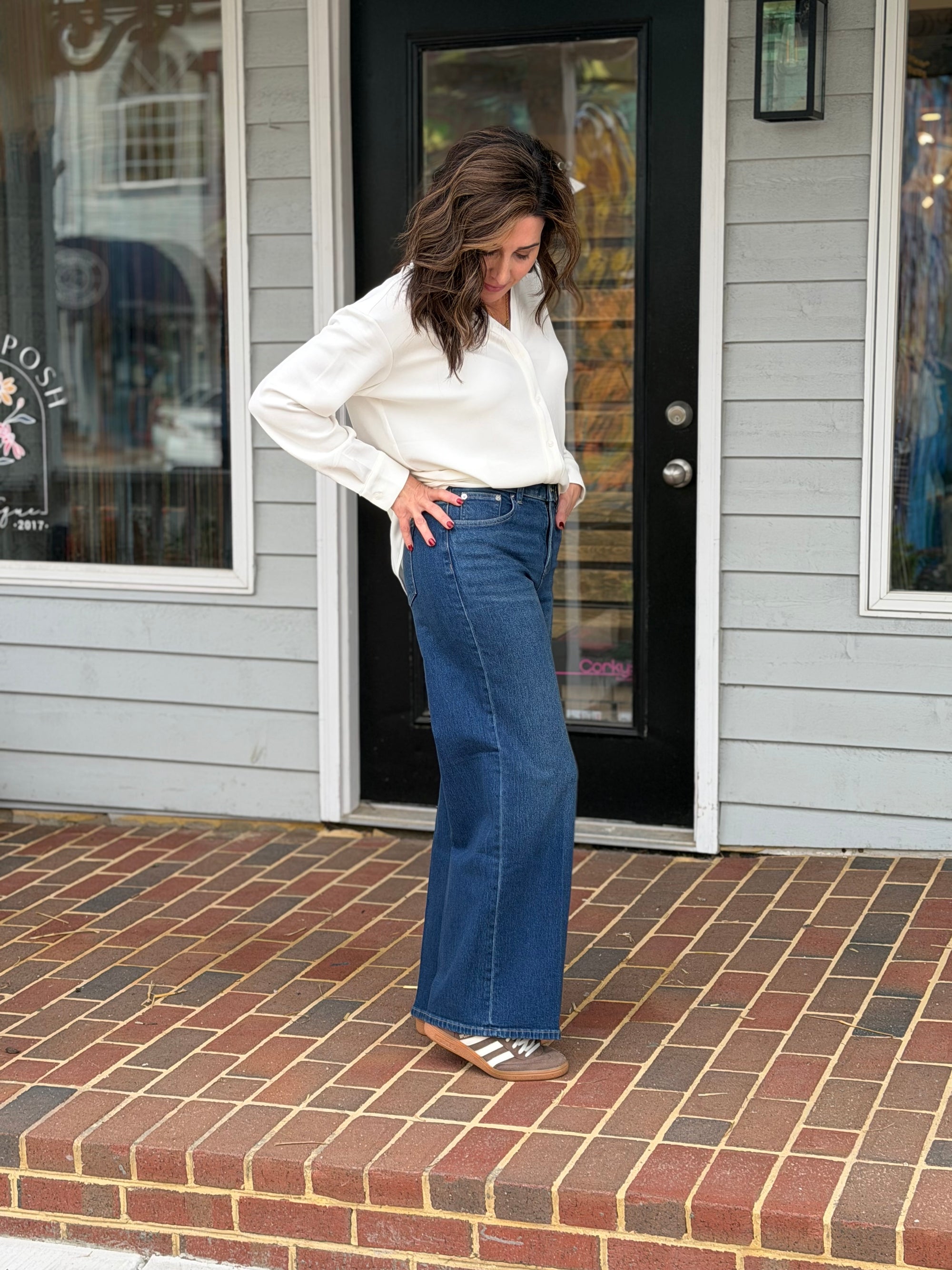 Spanx-360 Wide Leg Jeans-Petite