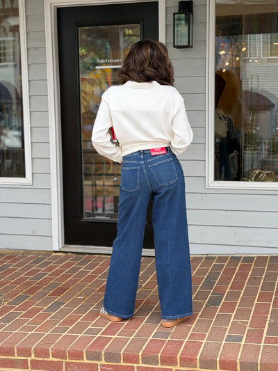 Spanx-360 Wide Leg Jeans-Petite