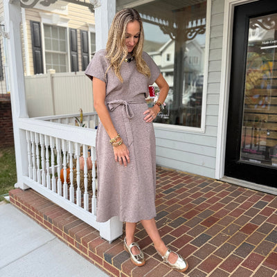 Draped Tie-Waist Maxi Dress-Spanx