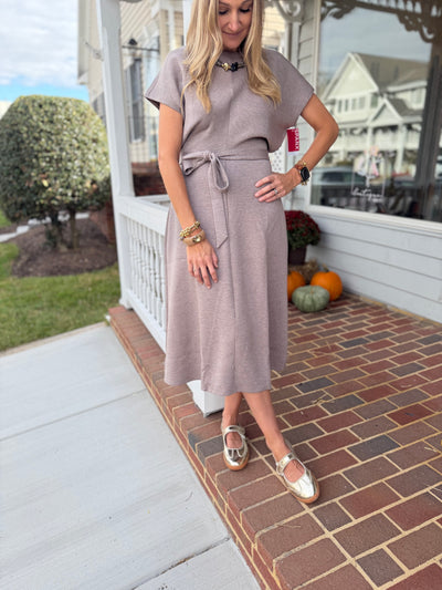 Draped Tie-Waist Maxi Dress-Spanx