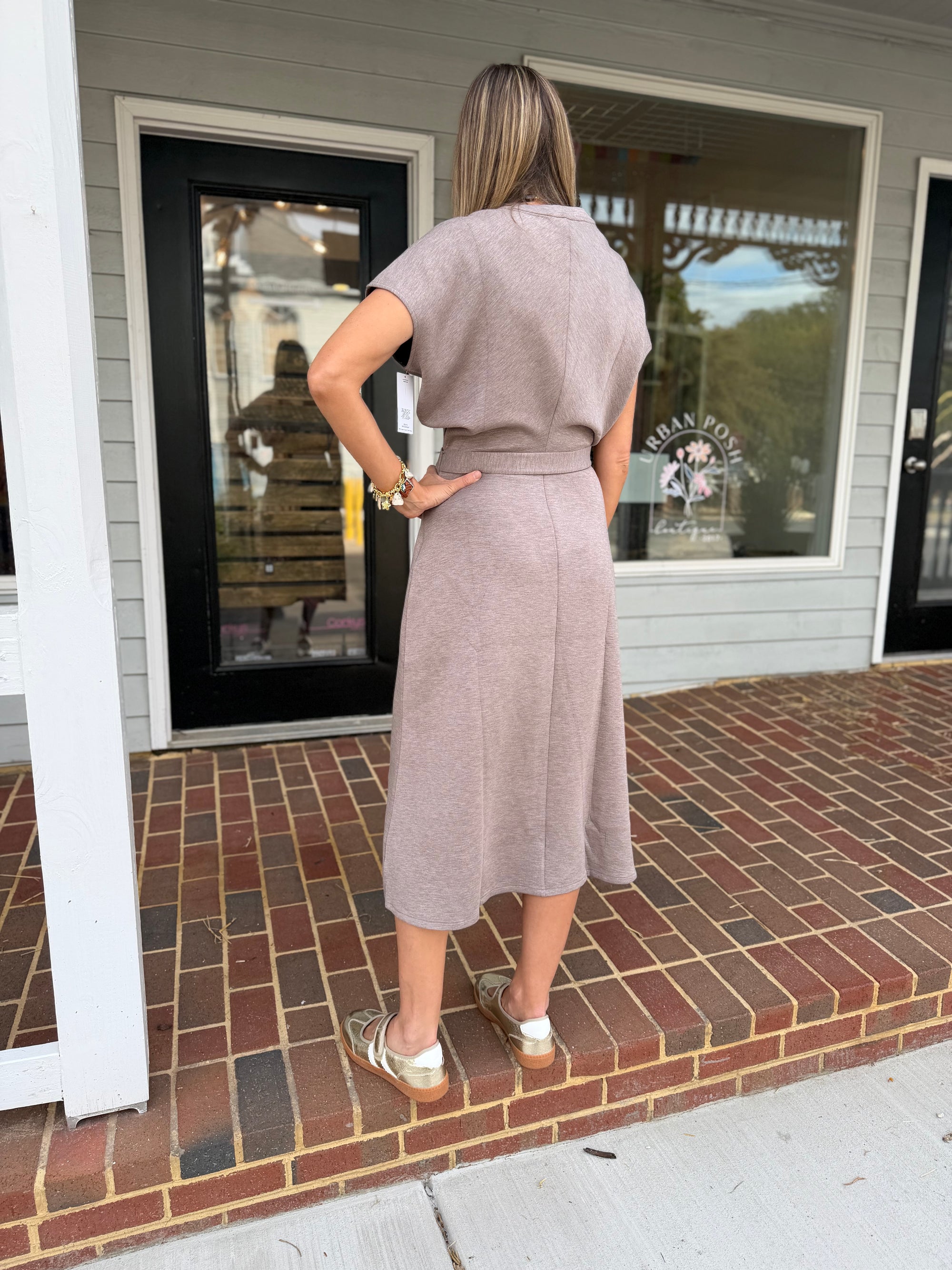 Draped Tie-Waist Maxi Dress-Spanx