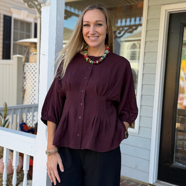 Poppy Peplum Top