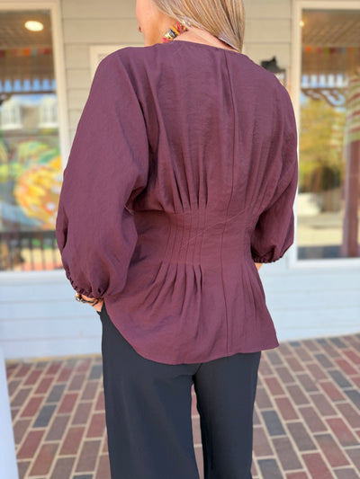 Poppy Peplum Top