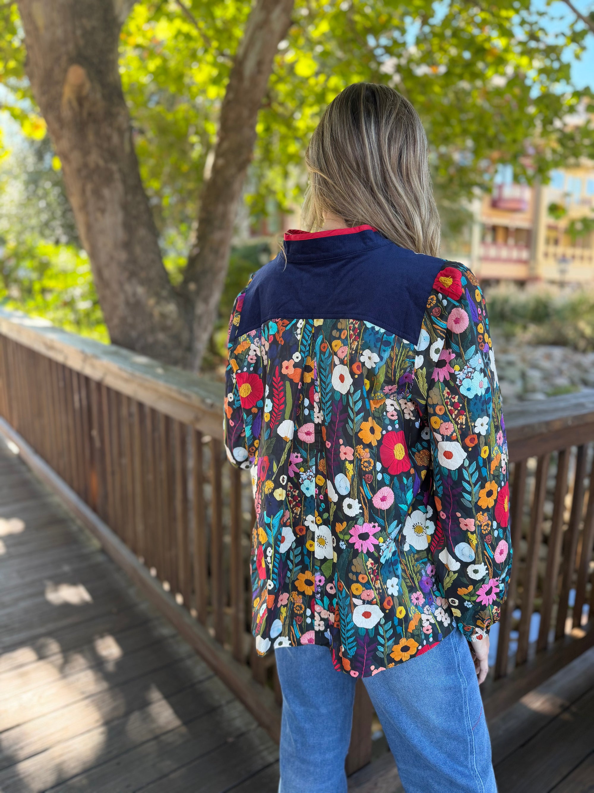 Floral Trim Top