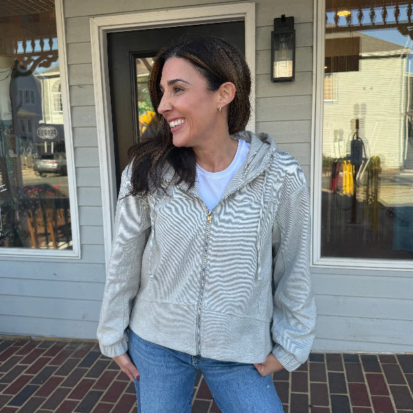 Zip Front Hood Jacket