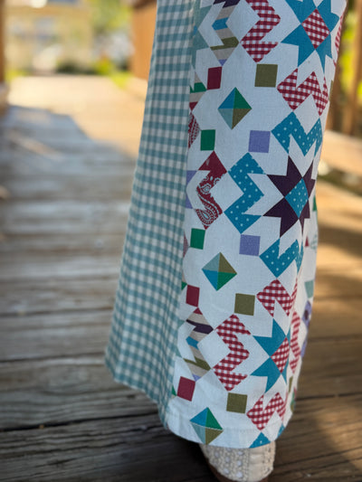 Country Quilt Denim Pants