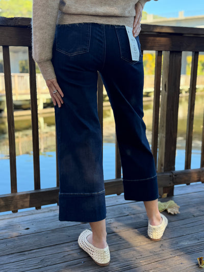 After Hours High-Rise Wide-Leg Crop Jeans