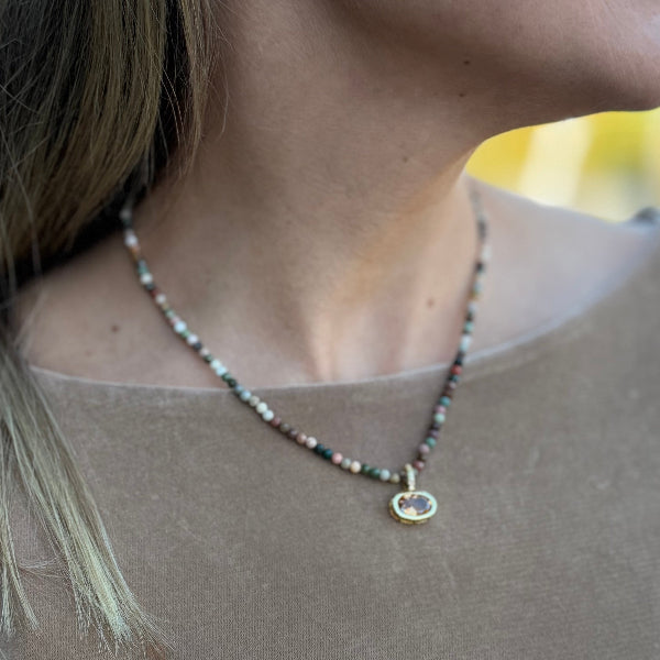 Amber beaded necklace 