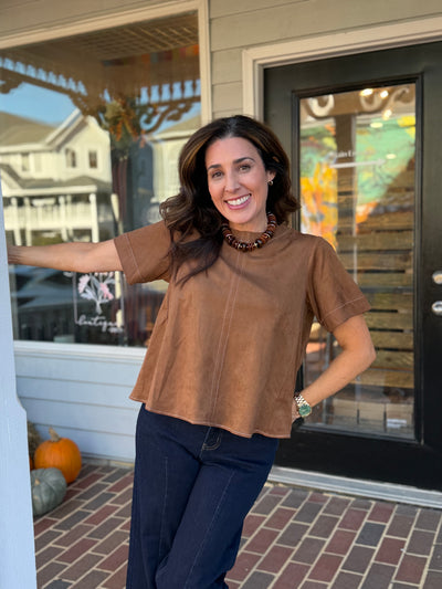 Faux Suede Swing Top