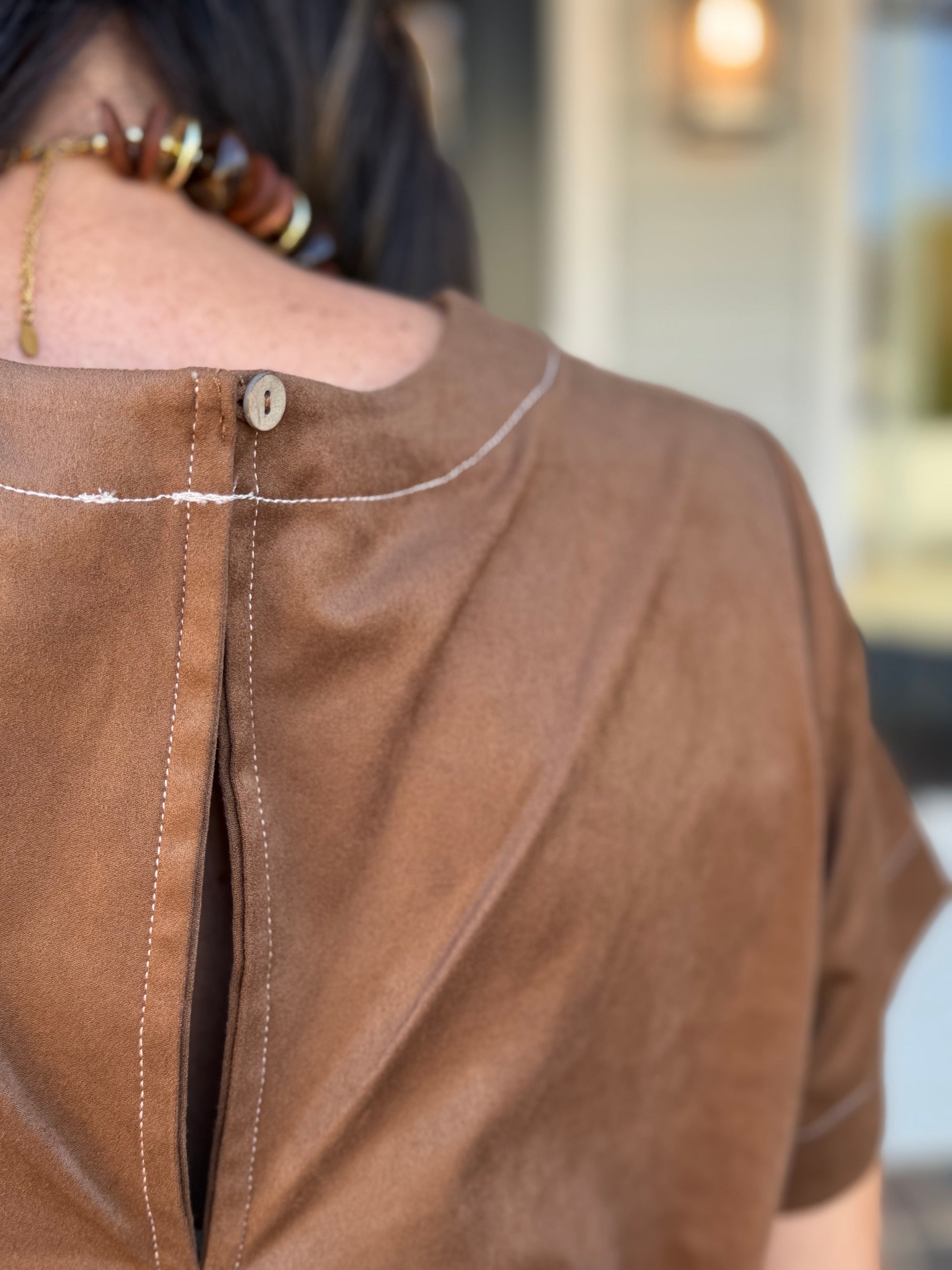 Faux Suede Swing Top
