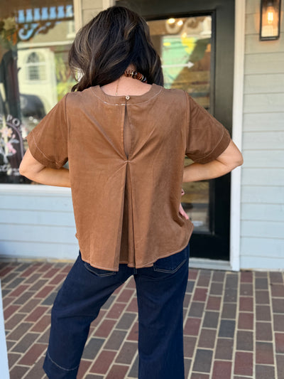 Faux Suede Swing Top