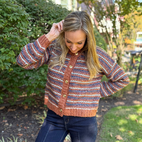 Striped fall cardigan 