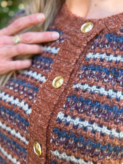 Chunky Yarn Bubble Sleeve Sweater