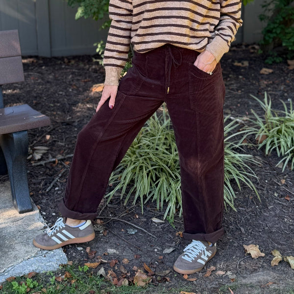 Brown corduroy pants
