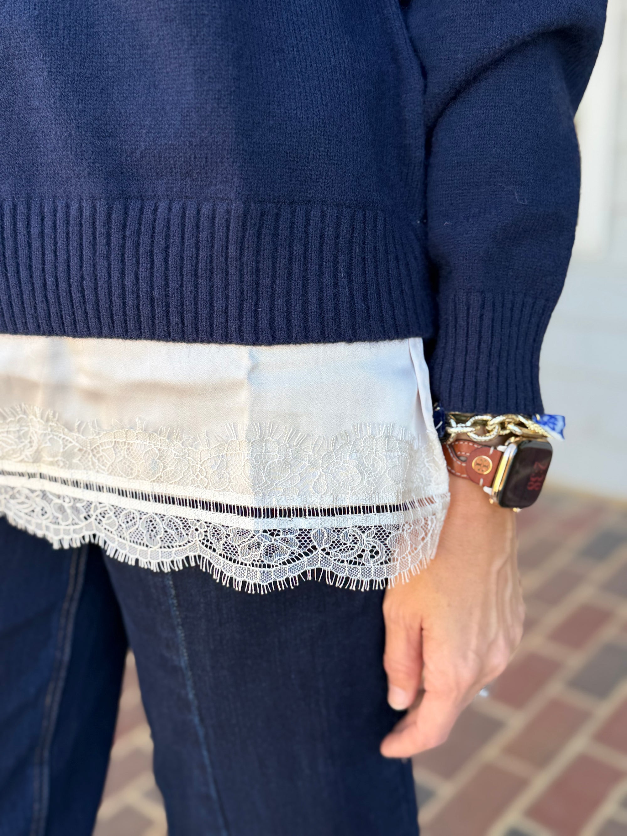 Knit & Lace Top