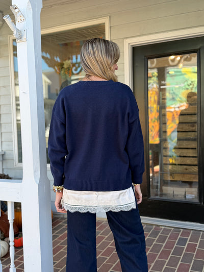 Knit & Lace Top