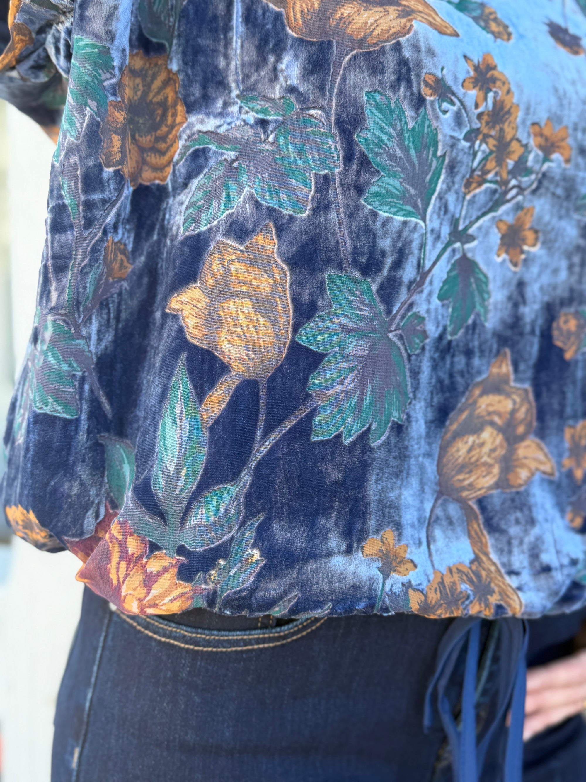 Velvet Flowers Top