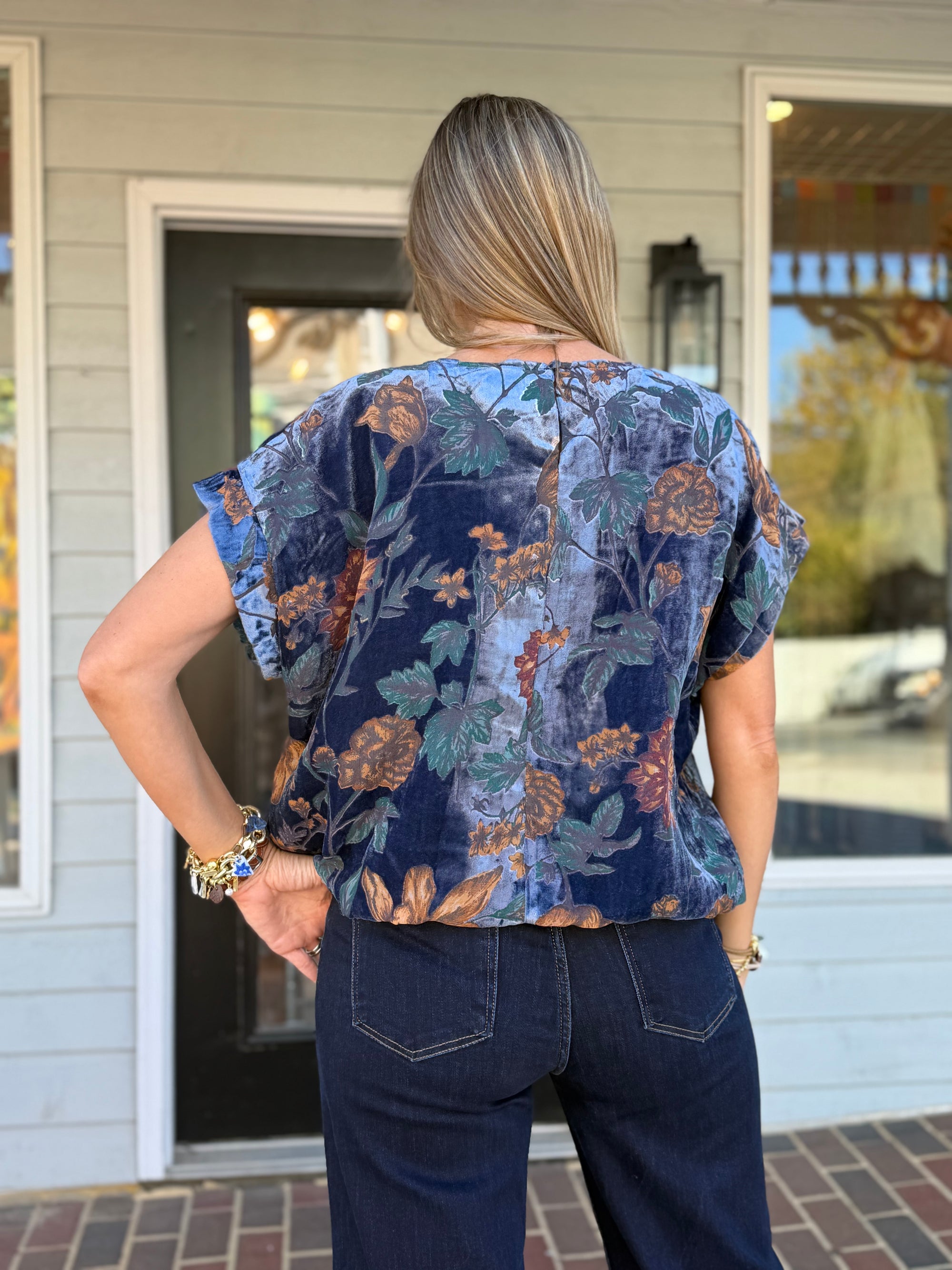 Velvet Flowers Top