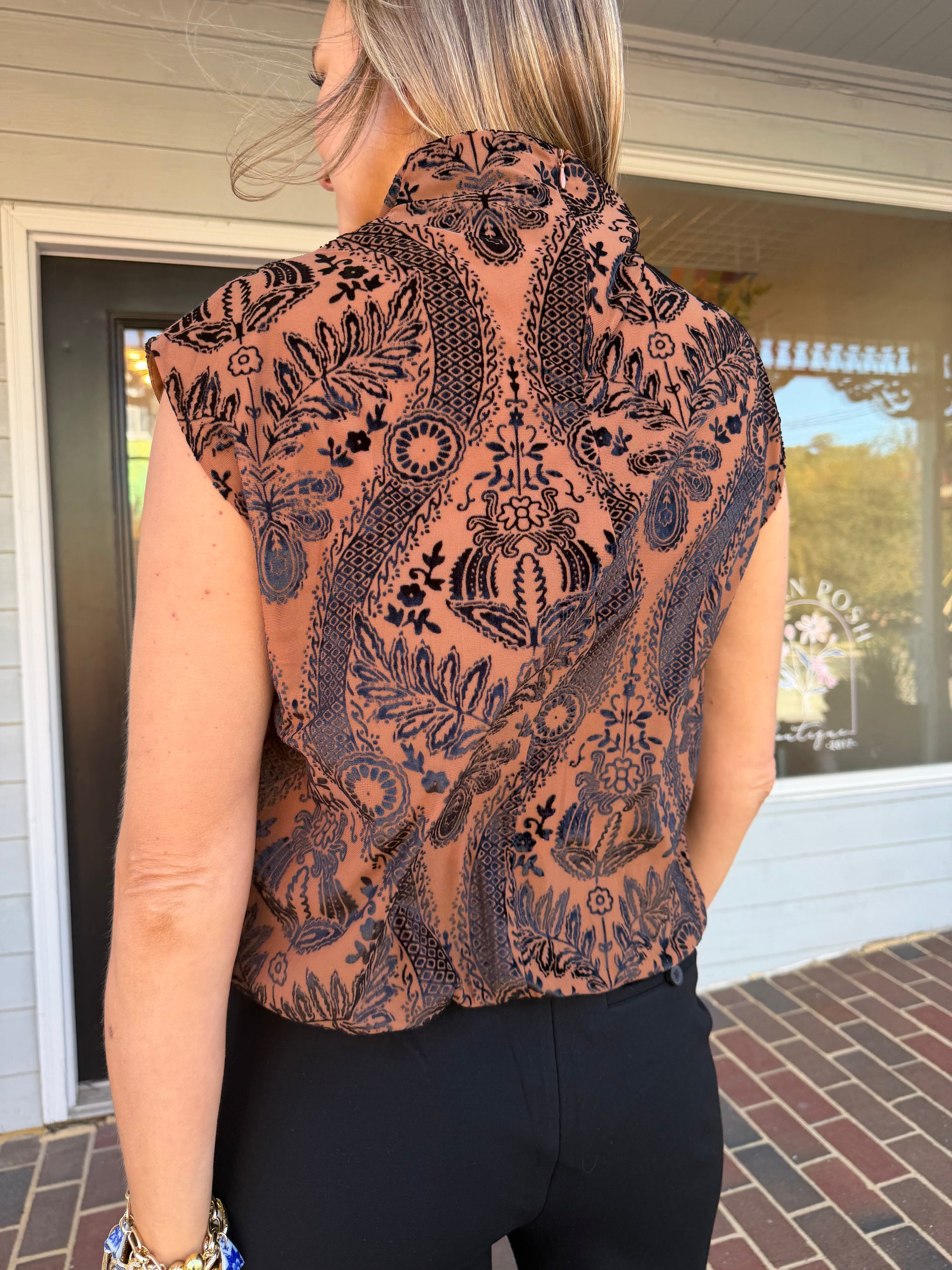 Velvet Mock Top