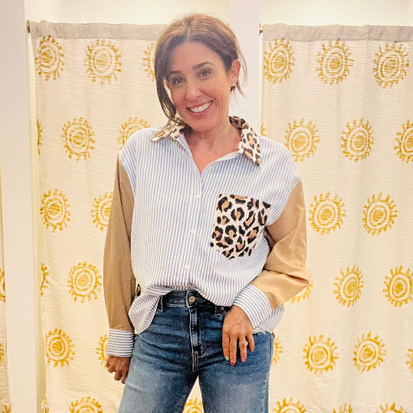 Business Leopard Top