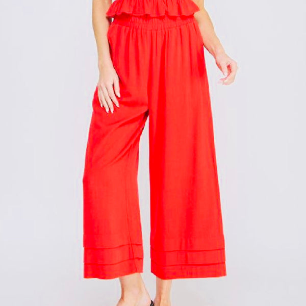 Resort Ruffle Crop Pant