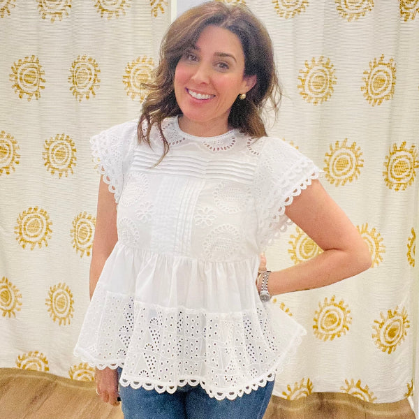 The Lainey Eyelet Top