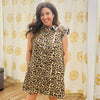 Blue Touch Leopard Dress