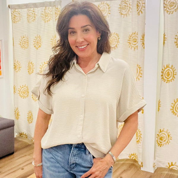 Stay Neutral Button Down