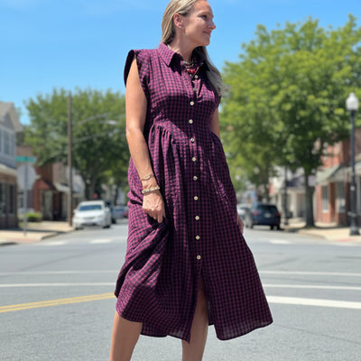 Gingham Shirt Dress