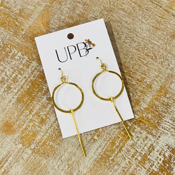 Wire Bar Drop Earrings