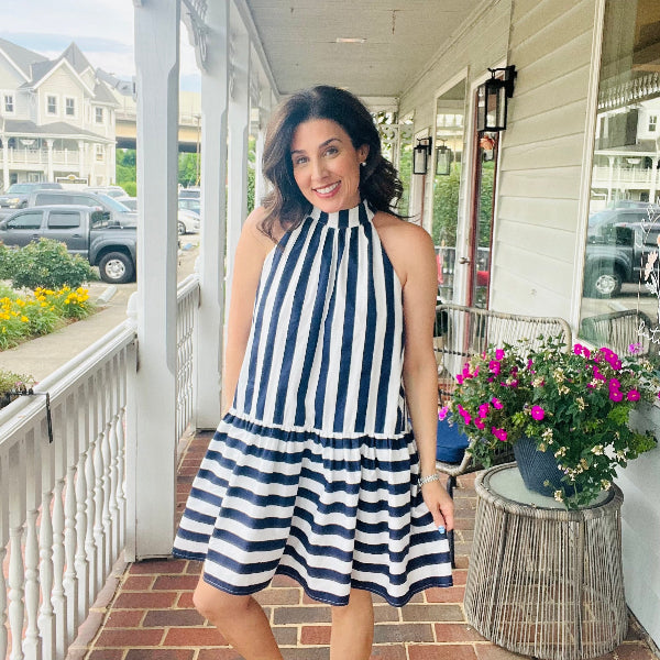 Navy Stripe Dress