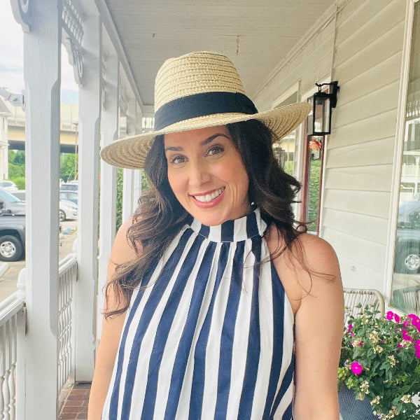 Carmen Straw Hat with Ribbon Detail