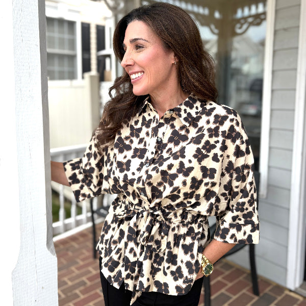 Butterflies & Leopard Top