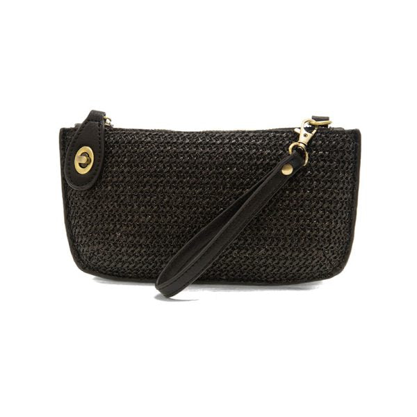 Straw Mini Wristlet Crossbody Clutch