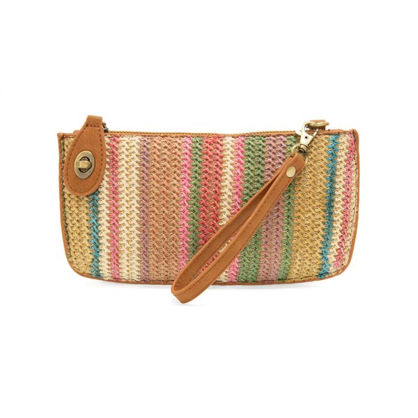 Straw Mini Wristlet Crossbody Clutch