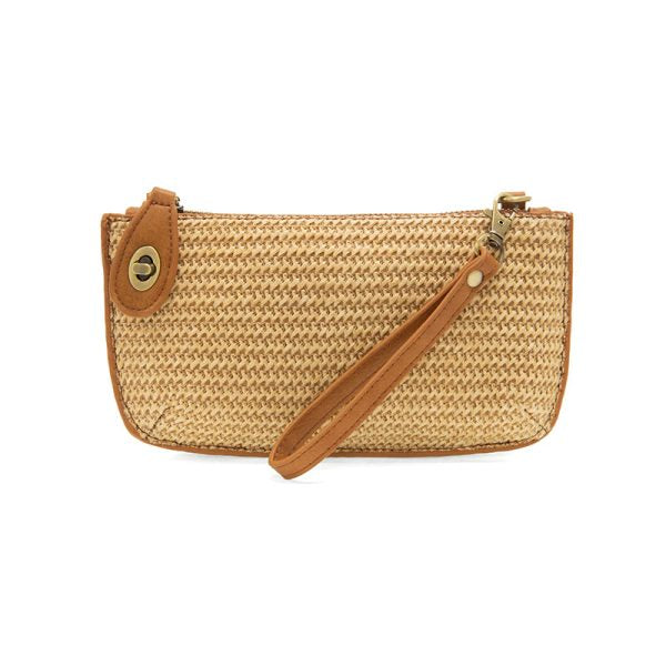 Straw Mini Wristlet Crossbody Clutch