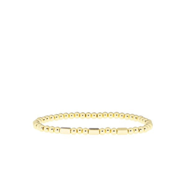 Beaded Ball Bracelet with Rectangle Beads