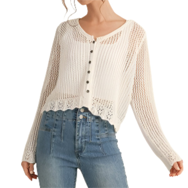 Crochet Day Cardigan-White