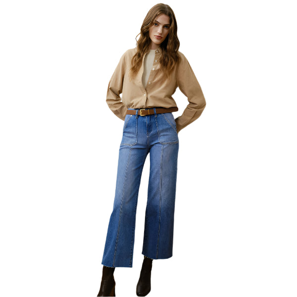 BAYEAS High Rise Relaxed Straight Jean