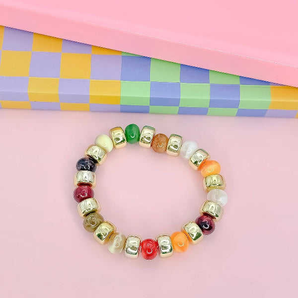 Golden Treats Beaded Bracelet