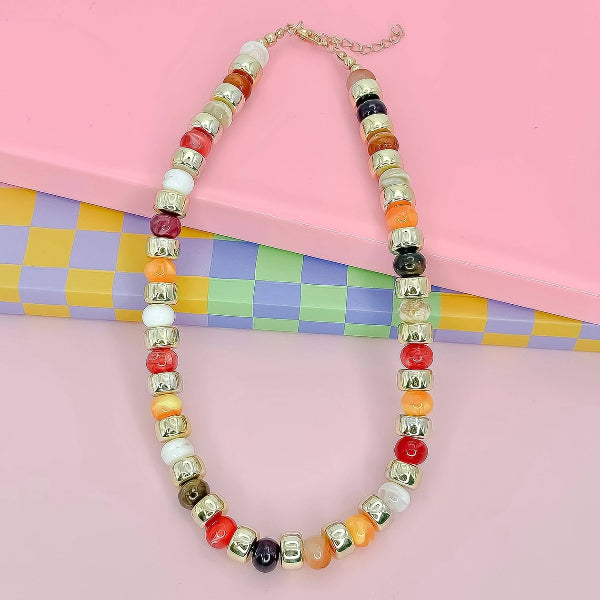 Golden Treats Beaded Necklace