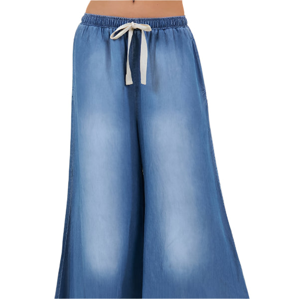 Breezy Blues Wide Leg Denim Pant
