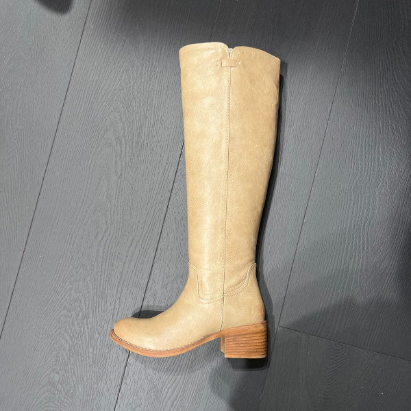 Wings Up Knee High Boot-TAUPE